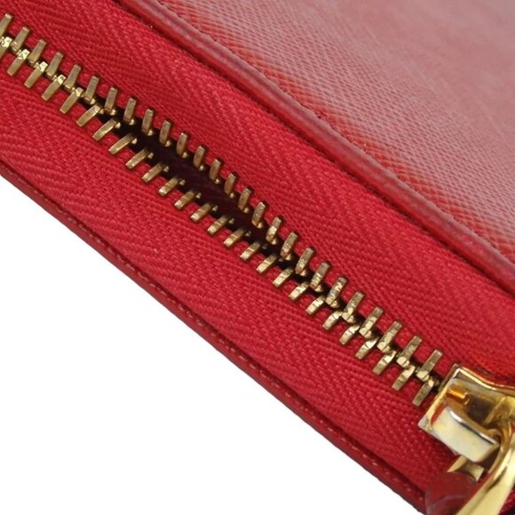 812159AM (C2) Prada Wallet Long Red Leather - Picture 6 of 13
